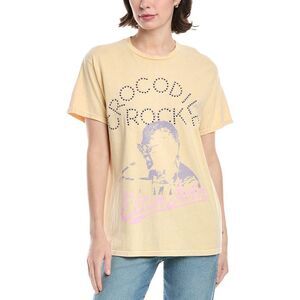 Dirty Cotton Scoundrels Womens Elton John Crocodile Rock T-Shirt, Yellow